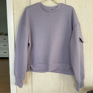 CALI Lavender Quilted lightweight pullover Size XL